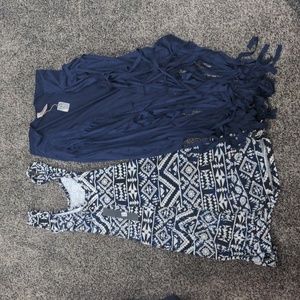 Dress with fringe suede cardigan